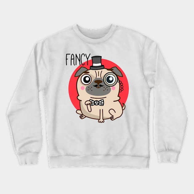 Fancy Pug Love Crewneck Sweatshirt by PugLife